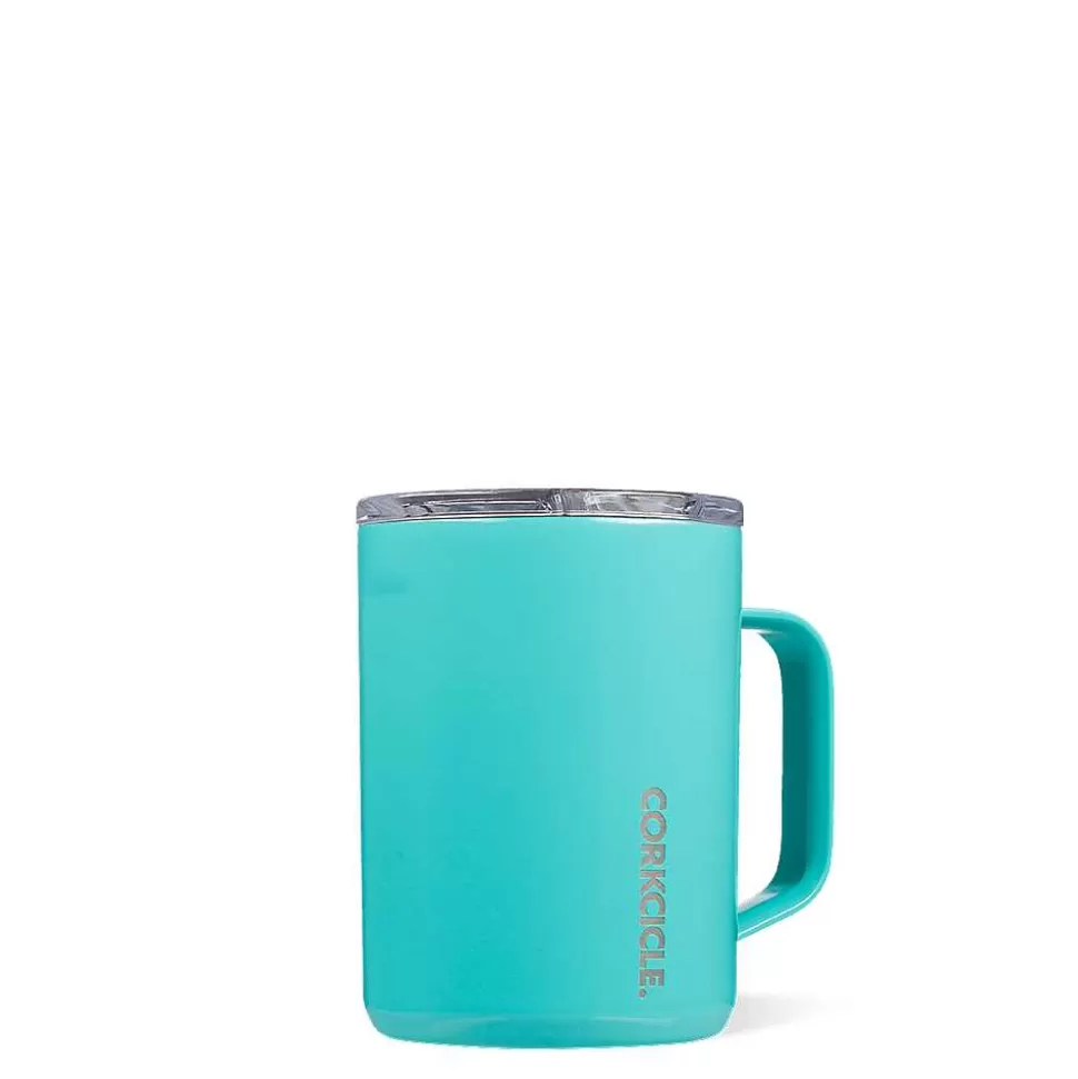 Coffee Mug-CORKCICLE Classic Coffee Mug Gloss Turquoise