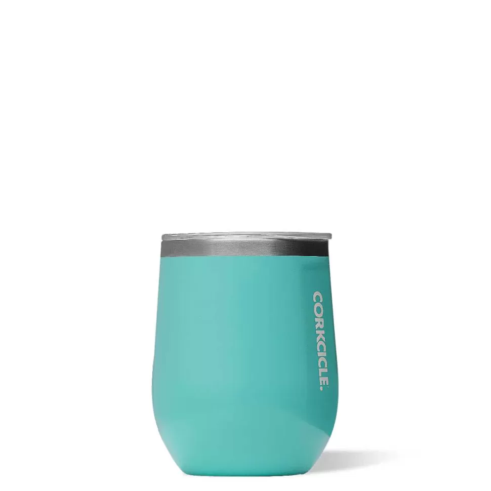 Stemless & Flute-CORKCICLE Classic Stemless Gloss Turquoise