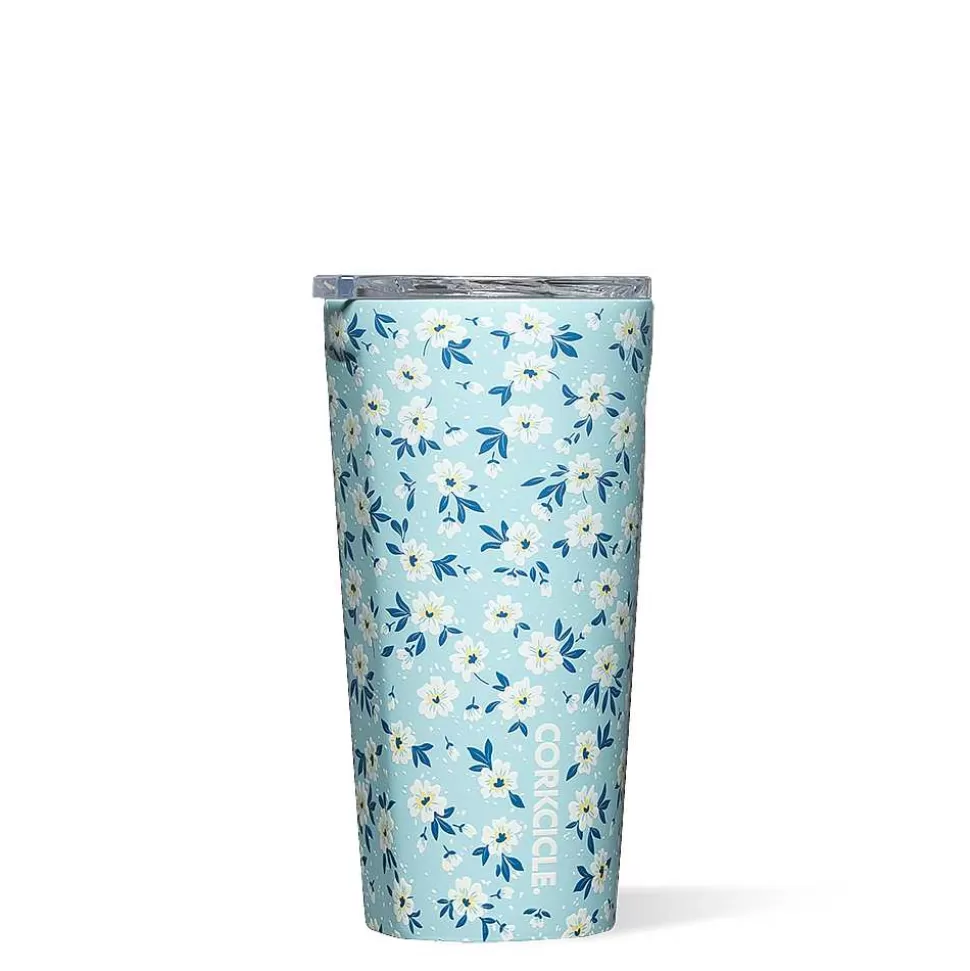 Tumbler-CORKCICLE Floral Tumbler Ditsy Floral Blue