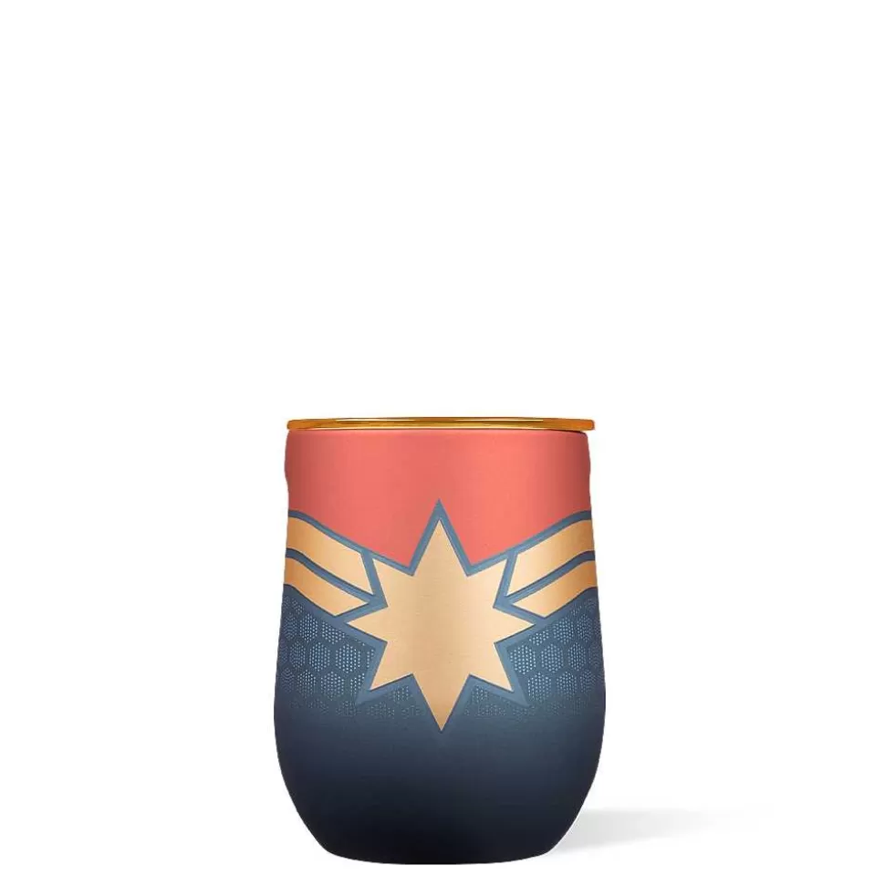 Stemless & Flute-CORKCICLE Marvel Stemless Captain Marvel