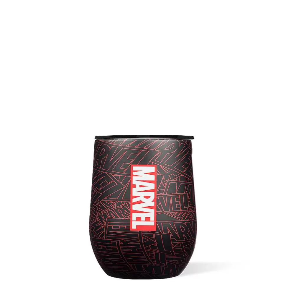 Stemless & Flute-CORKCICLE Marvel Stemless Marvel Logo