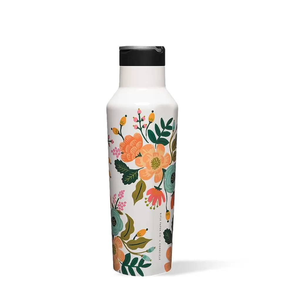 Canteen-CORKCICLE Rifle Paper Co. Sport Canteen Cream Lively Floral