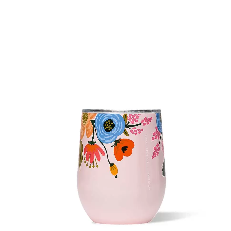 Stemless & Flute-CORKCICLE Rifle Paper Co. Stemless Blush Lively Floral