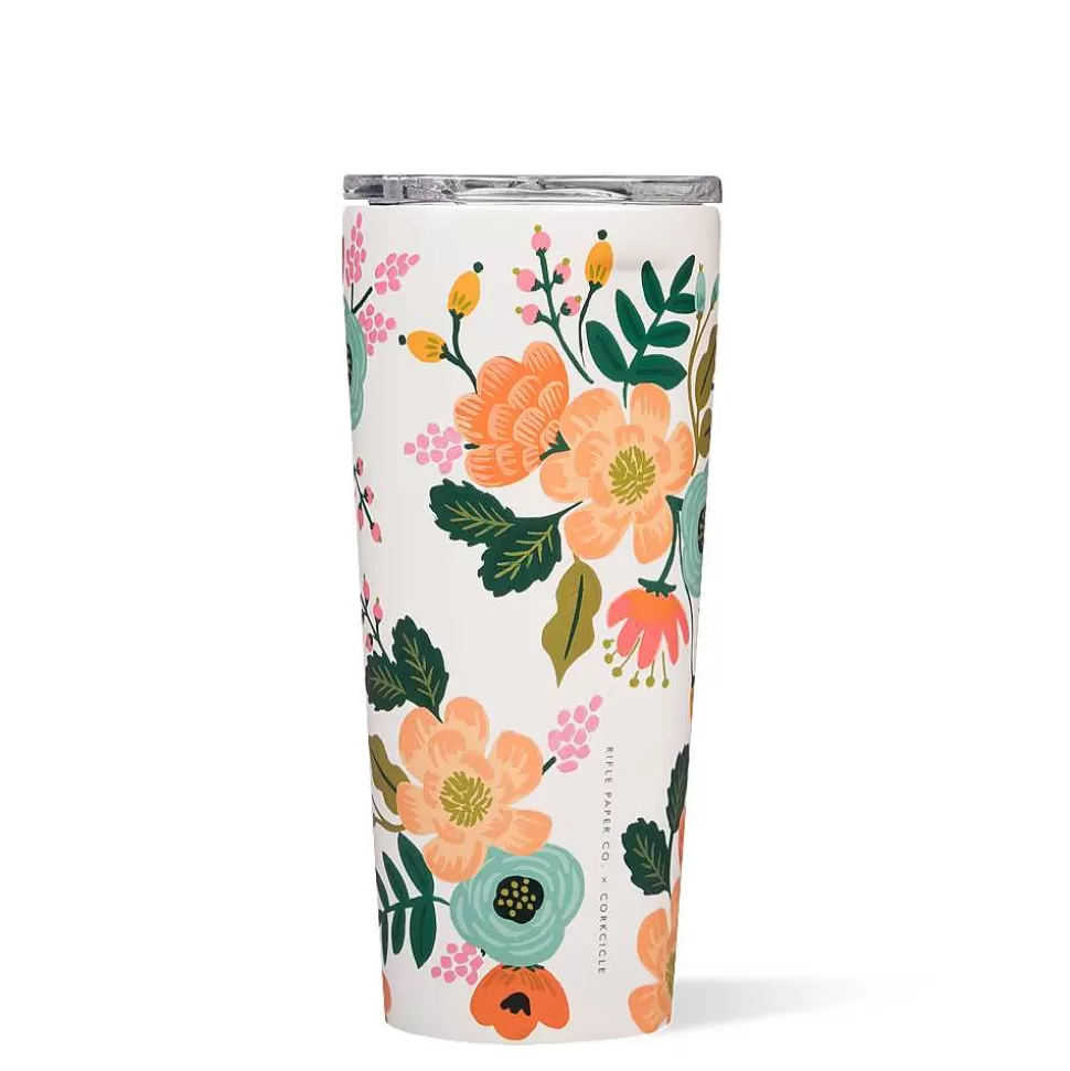 Tumbler-CORKCICLE Rifle Paper Co. Tumbler Cream Lively Floral